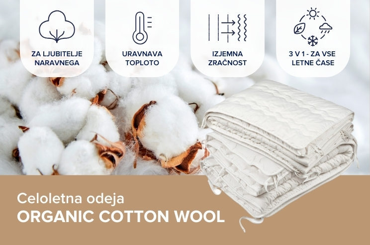 meblojogi celoletna odeja organic cotton wool