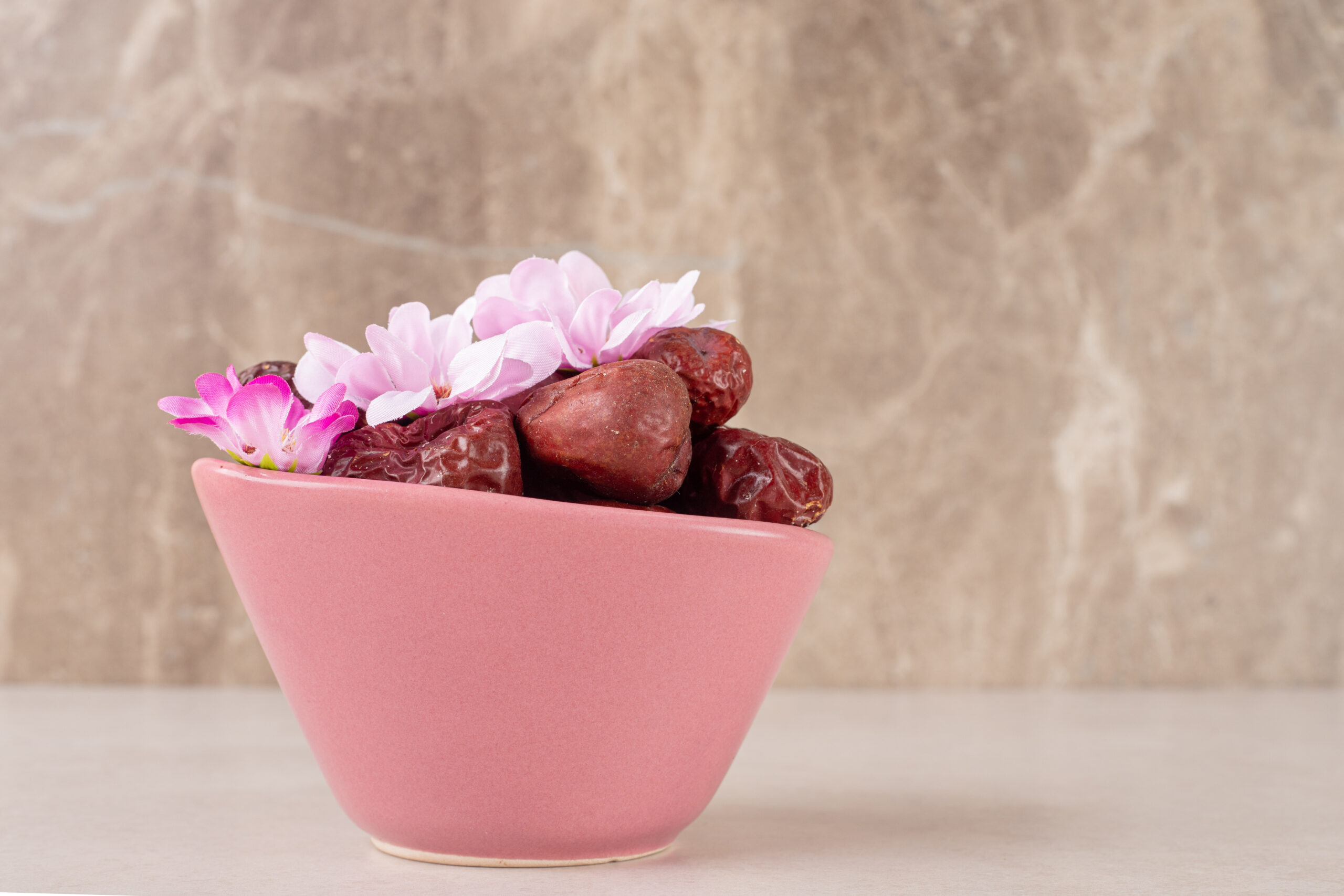 dry jujube berries cup concrete scaled