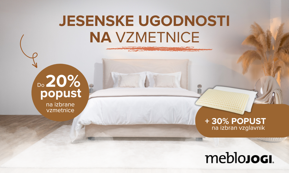 mebloJOGI® Jesenske ugodnosti na vzmetnice